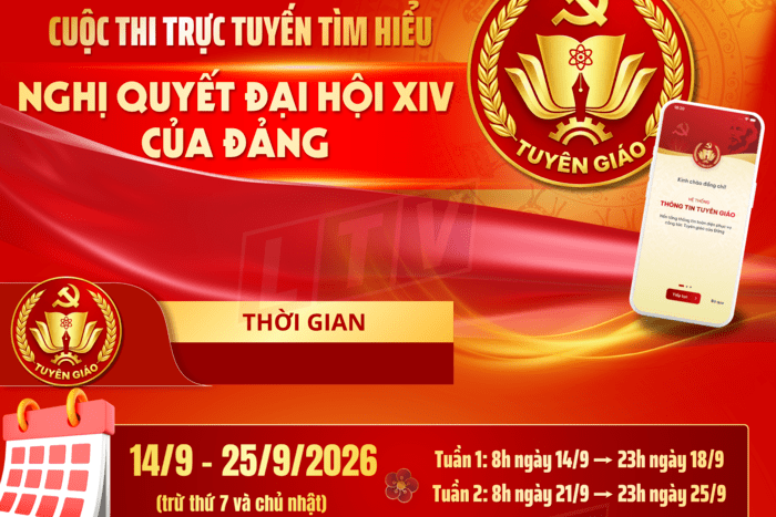 Cuộc thi trực tuyến tìm hiểu Nghị quyết Đại hội XIV của Đảng trên Hệ thống thông tin Tuyên giáo